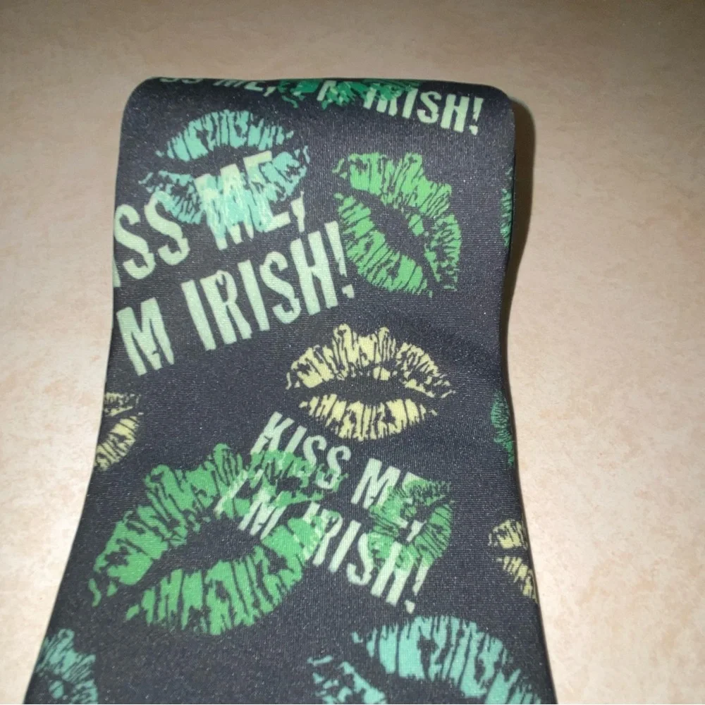 Ralph Marlin Mens Tie Kiss Me I’m Irish  St. Patrick's Day Vintage 90s USA Made